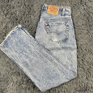 Vintage Levi's 501 XX Men's 28x30 Jeans USA Made Acid Wash Distressed 90s